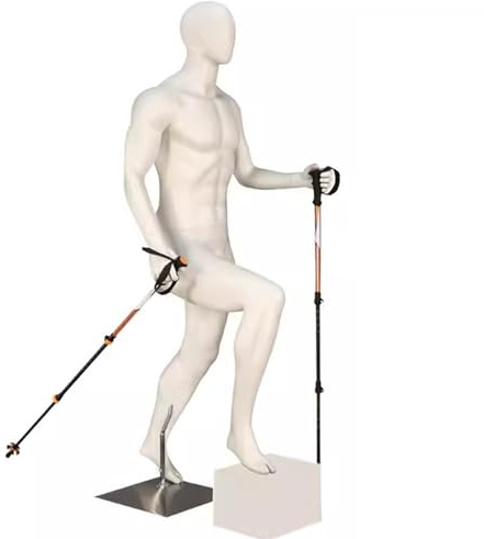 Schaufensterpuppe Männlich Bergsteigen männliche Schaufensterpuppe Wandern im Freien Mann Gliedmaßen sind beweglich Form Display Kunststoff Mobile Metallbasis ( Size : Style2 )