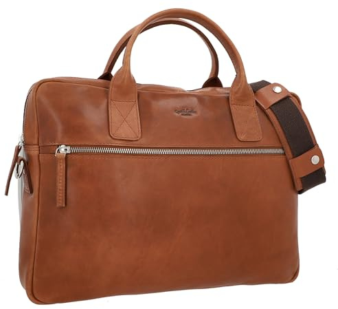 Gusti Umhängetasche Leder - Elijah Pflanzlich gegerbt Aktentasche Unitasche Umhängetasche Arbeitstasche Messenger Bag Lehrertasche Businesstasche groß Laptoptasche Vintage