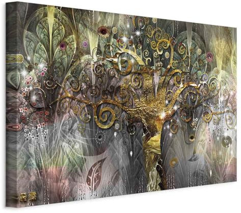 murando Quadro Acustico Gustav Klimt 60x40 cm 1 Pezzo schiuma acustica Quadri Moderni - Stampa su Tela Pannelli Fonoassorbenti Decorativi Albero Della Vita Riproduzione Famosi l-A-0008-b-d