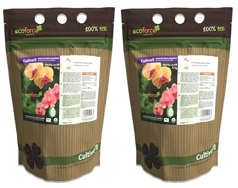 CULTIVERS Abono Orquídeas Ecológico 2x5kg. Fertilizante de Origen 100% Orgánico y Vegano Granulado. Potencia el Crecimiento y Estimula la Floración