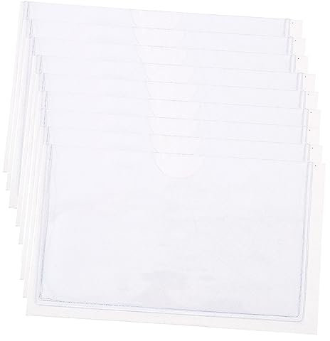 SOLUSTRE 40 Stk Logo transparente Tasche Kartenschutzhüllen Halter zum Organisieren Taschenschutz packbeutel packtasche Etikett Auto durchsichtige Klebetaschen Visitenkartenhülle PVC