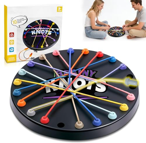 Brainy Knots Spiel Rope Herausforderungs Rätsel Knobelspiele mit Seil Logik Strategiespiel Logik Spiele Knot für Kinder ab 8, Familienspiele 2 bis 4 Spieler