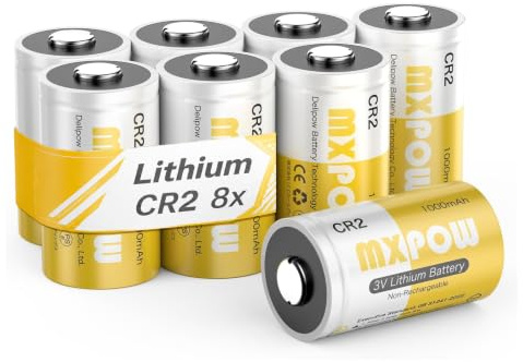 MXPOW Batterien CR2 Lithium, 3V 1000mAh, Hohe Kapazität, Langanhaltend | Geringe Selbstentladung, Auslaufsicher, Starke Leistung, für Kameras, Blitzgeräte, Taschenlampen