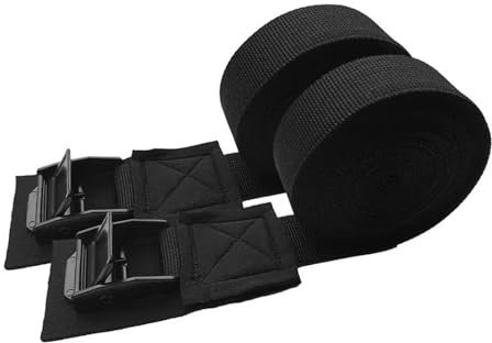 EDEDE Spanngurt, Zurrgurte 2 stücke Neue 2/3/4/5m * 2,5 cm Schwarz Spanngurt Starke Ratsche Gürtel päck Tasche Ladungauspeitschung Mit Metall Schnalle Dropshipping für Transport(5M)