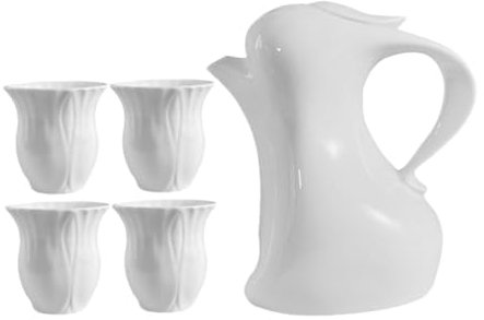 HOMOBABE 1set Teiera Ceramica Con Design Coniglio Pasquale e Tazze Per Casa Ufficio e Tea Room Per Tè e Caffè Resistente e Pratico