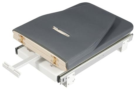Mesa de planchar plegable con funda extraíble rotación libre a 180 °, capacidad de carga 45 kg, tabla de planchar para vestuarios, casas pequeñas, casas pequeñas, 80 x 29,5 x 12 cm
