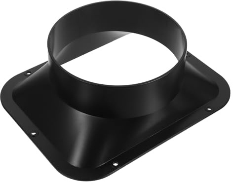Bride Abs Rectangulaire de Ventilation Noire pour Conduit D'air