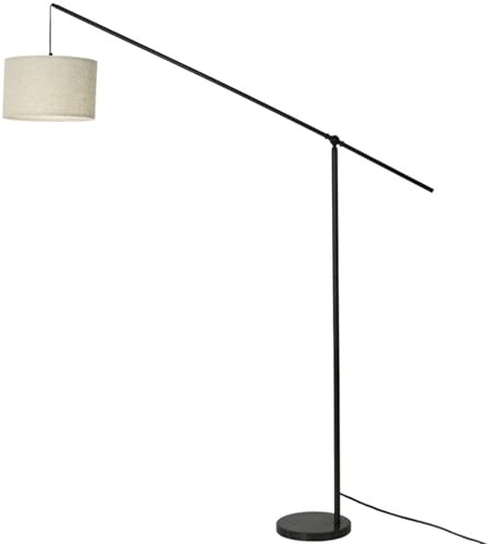 BNZCZY Lampada da Terra Arcuata Regolabile, Braccio ad Angolo Regolabile, Base in Ferro e Marmo, per Salotto, Studio, Sala da Piano(Color:Luce Tricolore)