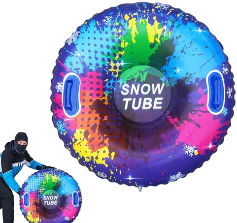Boe di neve per slittino invernale resistente al freddo 85 cm con maniglie, boa gonfiabile con manici - per sciare, attività all'aperto e libero