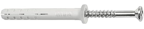 Celo Nageldübel 6x60mm Senkkopf NP - Dübel Schrauben Set mit vormontierter Schraube, Nylondübel - Schraube PZ2, 50 Stück