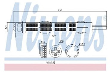 NISSENS Sèche-linge, climatisation 95455 Compatible avec: ALFA ROMEO 4C SPIDER, GIULIETTA, CITROËN NEMO Großraumlimousine, NEMO Kasten/Großraumlimousine, FIAT FIORINO Kasten/Großraumlimousine