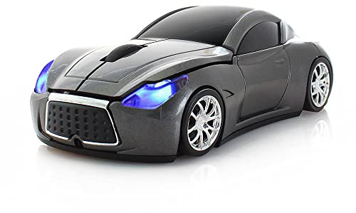 ECOiNVA Funkmaus Kabellos Auto Maus, Desktop Laptop Computer Optische Maus for Windows, Mac OS, Android (Grau)