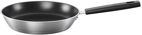 Fiskars Padella, Ø 26 cm, Adatta a tutti i piani cottura, Acciaio inox/Plastica, Resistente ai graffi, Hard Face, 1052246