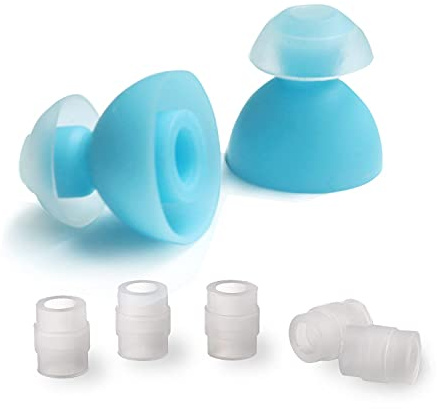SpinFit CP240 Double Flange - S - Patented Silicone Eartips for Replacement (1 Pair, Insert Included)(for Nozzle Diameter from 4.5-5m, w/Insert from 3-3.5mm)