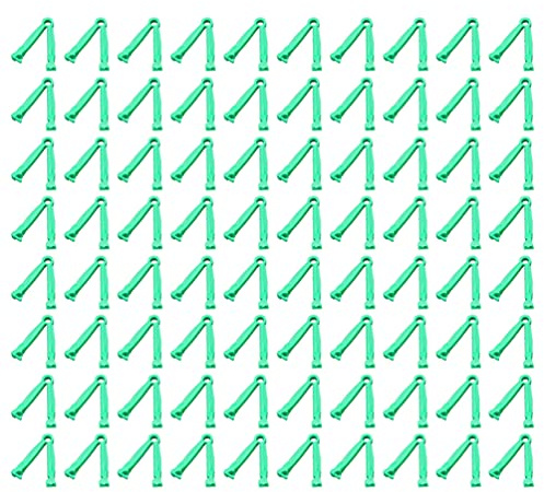 Pinces à Cordon Ombilical Jetables 100 Pièces Pp Vert Clair | Design Cranté Antidérapant, pour Mise Bas des Animaux, Lot Pratique pour Éleveurs Couleur Aléatoire Style Aléatoire