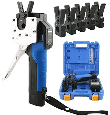 Kit svasatore elettrico senza fili - svasatore per tubi 1/4-3/4, design a cono eccentrico a 45°, alta efficienza, sistema metrico e pollici 2 in 1 con luci a LED a risparmio energetico - rapido, per