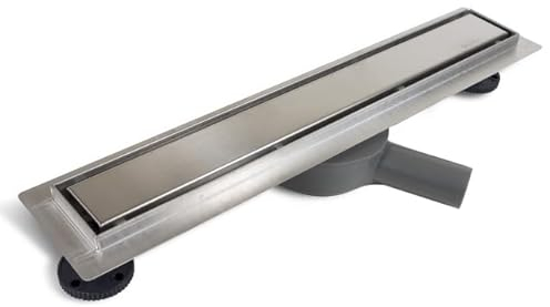 Kolman Duschrinne Bodenablauf Komplettset 360 DRAIN 120 cm SIlber Duschablauf Abflussrinne Dusche