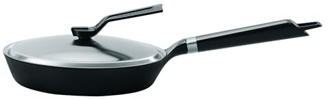 Vermicular Oven-Safe Skillet & Stainless Steel Lid Lid | 20cm (7.9) | Lightweight Enameled Cast Iron Frying Pan with Non-Toxic Enamel Finish, Dishwasher-Safe, Induction-Compatible, Made in Japan