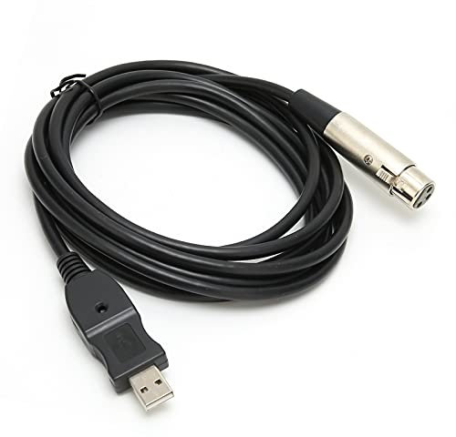 Beufee Adaptador De Cable De Audio Estéreo, Cable Adaptador De Cable USB USB Macho A XLR Hembra 3 Metros Cable De Audio De Estudio Cables De Conector Adaptador para Grabación De Micrófonos
