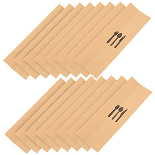 Garneck Bestecktasche Für Partys Besteckhalter Aus Papier Wiederverwendbar-geschirrtasche Aus Papier Party-besteckhülle