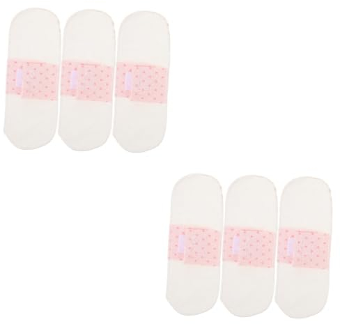 Healeved 6 Stück Damenbinden Wiederverwendbare Damenbinden Damenbinden Aus Baumwolle Für Damen Stoff Menstruationsbinden Wiederverwendbare Slipeinlagen Waschbare Damenbinden