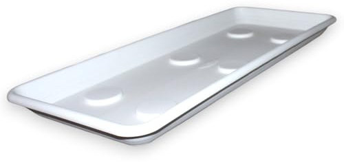 Briconess.com Sottovaso Rettangolare 95 cm in Resina Bianca Resistente Moderno da Giardino
