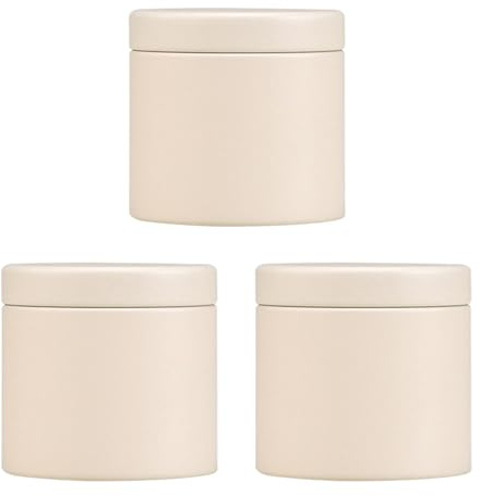 TOPBATHY Runde Weißblech Teedose Mit Deckel 4.70X4.70X5.31 Zoll Mini Teeblatt Vorratsbehälter Für Losen Tee Süßigkeiten Und Kleine Haushaltsgegenstände Organizer