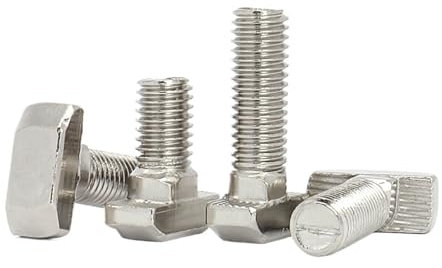 Hammerkopfschrauben Hammerkopfschraube T-Schraube 2/5/10PCS M5 M6 M8 T Hammer Kopf T Bolzen Aluminium Stecker T Kopf Schrauben schrauben for 20/30/40/45 Aluminium Profile 3030 M6X12mm 10PCS(3030 M6X12