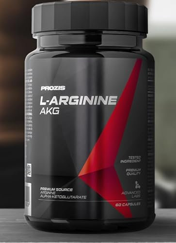 Prozis L-ArginineAkg 60 capsule, L-Arginina Alfa Chetoglutarato- precursore ossido di azoto Aumento forza e potenza muscolare