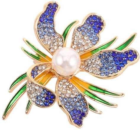 TENDYCOCO Broche Fleur De Pivoine Élégante En Métal Perles Artificielles Pour Femmes Accessoire De Mode Polyvalent Pour Mariage Et Soirée Pince à Foulard Robe Design Et Unique