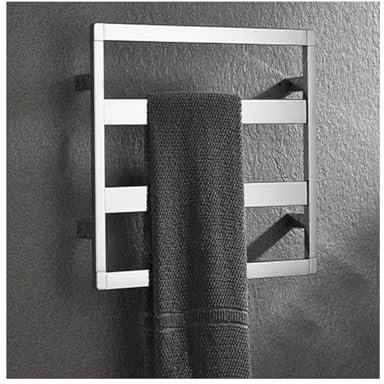 WRJAHCG Termostato Scaldasalviette Elettrico,Risparmio Energetico Termoarredo Bagno A Parete,Portasciugamani E Asciugatrice per Bagno,Cromo,Right Line