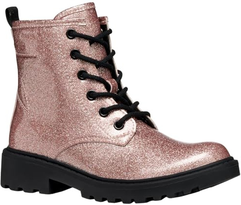 Geox J Casey Girl Bottines à la Cheville, Rose Vieilli, 30 EU