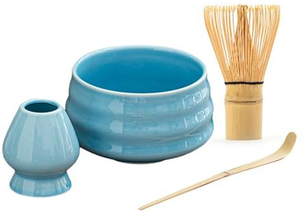 Cuenco para batidor de matcha, juego de cucharas medidoras, juego de té natural, kit profesional de matcha de 2.76 pulgadas para el hogar, cocina, comedor, amigos y colegas de 1 a 2 cm