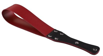 Látigo de cuero para azotes BDSM,suministros para coqueteo,látigo fetiche de cuero,azotador,juguetes sexuales para parejas,juegos para adultos,rojo,negro,talla única