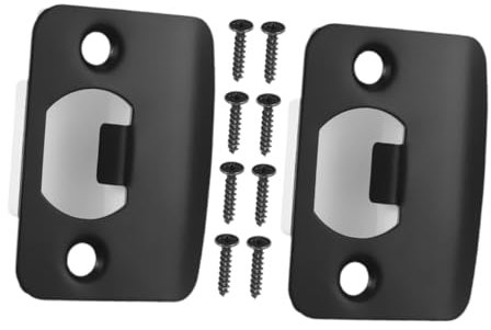 Alipis 2Pièces Plaques De Gâche De Porte De Remplacement Installation Rapide Vis Design Élégant Pour Toutes Les Serrures De Porte