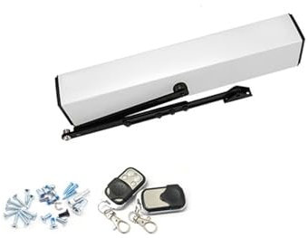 EDEDE Motor Puerta Corredera, Abridor de Puerta de Garaje corredera oscilante automático, Operador de Puerta, Cierre de Puerta eléctrico con Control de Acceso a Control Remoto(Push Arm 220V)