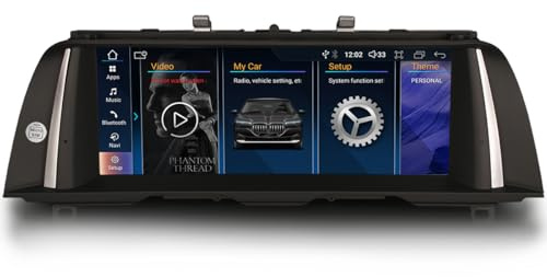 Erisin Android 14 Qualcomm 8-Core CPU 4+64GB Car Stereo Head Unit for BMW 5 Series F10 F11 CIC System Wireless Carplay Android Auto 2K IPS Bluetooth DSP IPS 4G WiFi DAB+