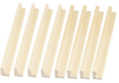 SOIMISS 8 Stück Teiliges Holz Domino Halter Set mit Holzständern für Domino Spielsteine und Buchstaben Stabile Holzablage als Kartenhalter und Bastel Dekoration für Spiel und Lernen