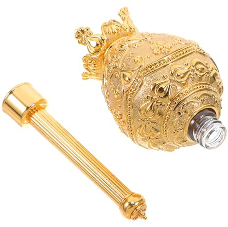 SOLUSTRE Bottiglia Acqua Santa in Zincata e Vetro Contenitore Sacro Decorativo per Uso Religioso e Spirituale Design Europeo Resistente e Raffinato Adatta e Cerimonie