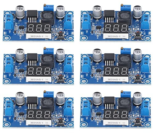DC to DC Converter High Efficiency Adjustable Voltage Regulator Power Module with LED Indicator for Electronics Projects 6Pcs Electronic Components