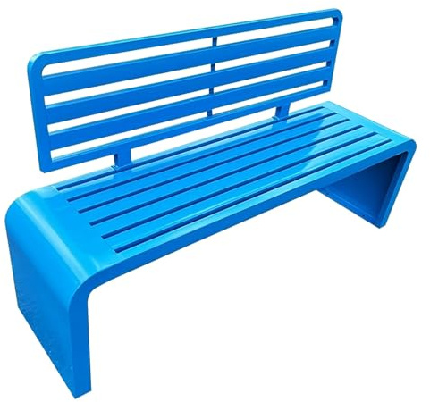 Friesenbank Outdoor Parkbank 120cm Metall 2-Sitzer mit Rückenlehne ideal für Balkon, Garten und Terrasse
