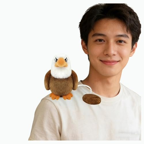 Magnetischer Shoulder Plüschpuppe - Schule der Magischen Tiere Kuscheltier mit Magnet-Design | Interaktives Spielzeug für Kinder & Erwachsene | Cosplay Accessoire & Daily Outfit Highlight (Kaffee)