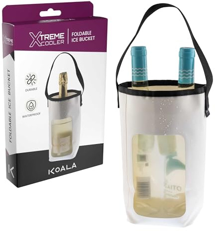 Cubitera Plegable para Vino 3L Koala Xtreme Cooler Blanca - Enfriador de Botellas con Ventana Transparente