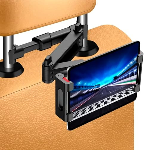 MAGIC SELECT Soporte Tablet Coche Extensible 5,5 a 10 Pulgadas Universal | 4.7 a 11 Pulgadas, Rotación de 360°, Almohadillas de Silicona Antideslizantes