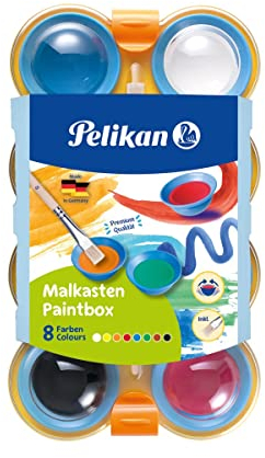Pelikan Malkasten für die Kleinsten mit 8 Farben und 1 Pinsel, 1 Stück