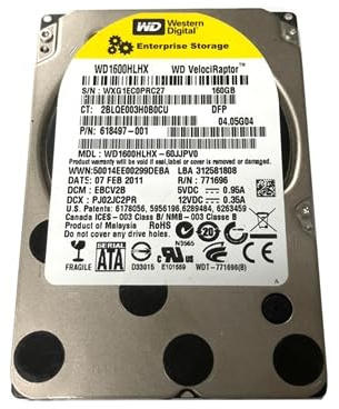 Western Digital VelociRaptor WD1600HLHX - Disco duro externo SATA de 3,5 pulgadas (160 GB)