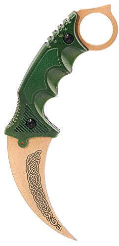 ariknives Elite - Counter Karambit Skin Knife CS GO Streik Messe Jagdmesser taktisches Überlebens Camping Werkzeug (Lore)