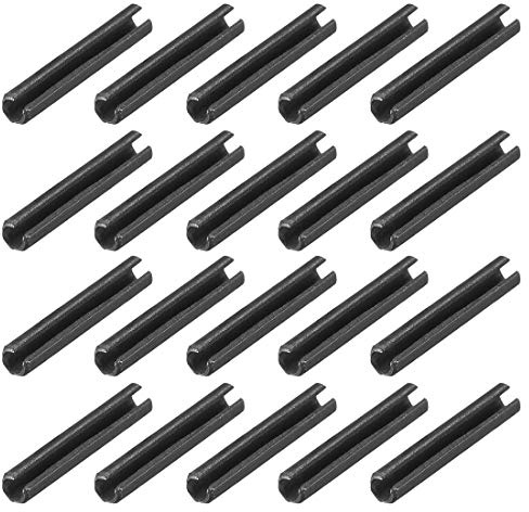 sourcing map 20 Stk Federstift 1,7x10mm Kohlenstoffstahl Split Feder Rolle | Spannstifte, Bodenträger Pin