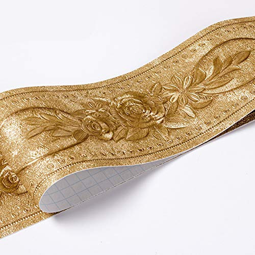 Papier peint imperméable avec motif 3D amovible pour cuisine, salle de bain et salle de bain, autocollant pour bordure murale, 10,6 x 500 cm