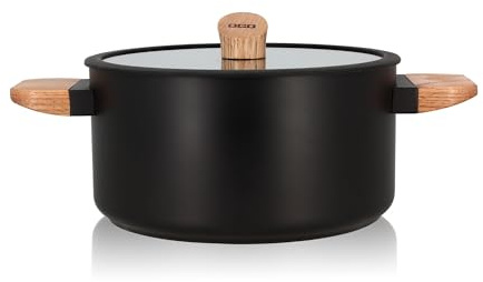 OGO LIVING - Faitout en aluminium et bois 24cm avec couvercle - 7930241 - compatible tous feux dont induction